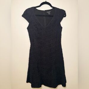 Club Monaco Black Floral Lace Mini Dress